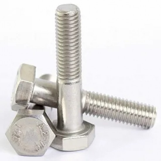 M8x75 DIN 931 PASLANMAZ İNOX Altıköşe Başlı Yarım Paso Civatalar A4 AISI 316